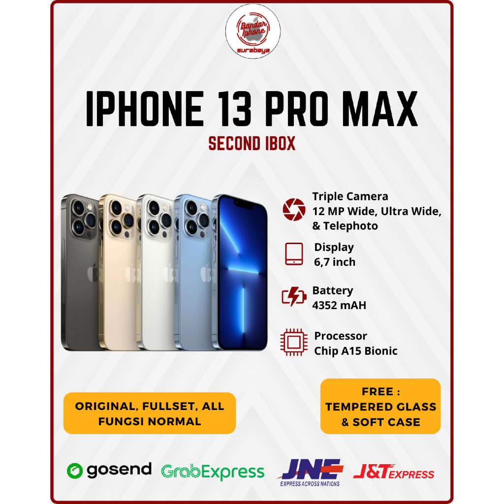 iPhone 13 Pro Max 128GB/256GB/512GB Fullset iBox Bergaransi