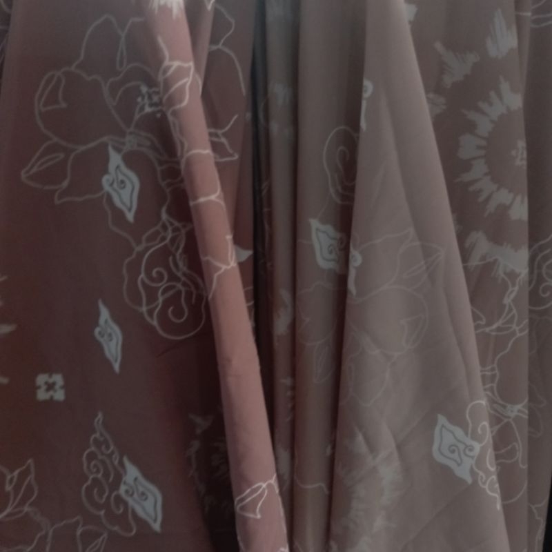 1/2 meter Kain Wolfis (2 Warna) | Bahan Wolfis | Kain Meteran | Wolfis Motif | Bahan Import