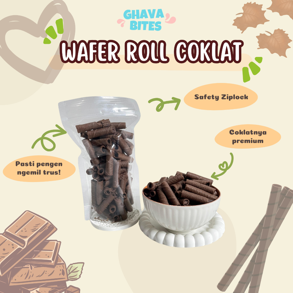 

Wafer Roll Astor Coklat Premium Ghava Bites