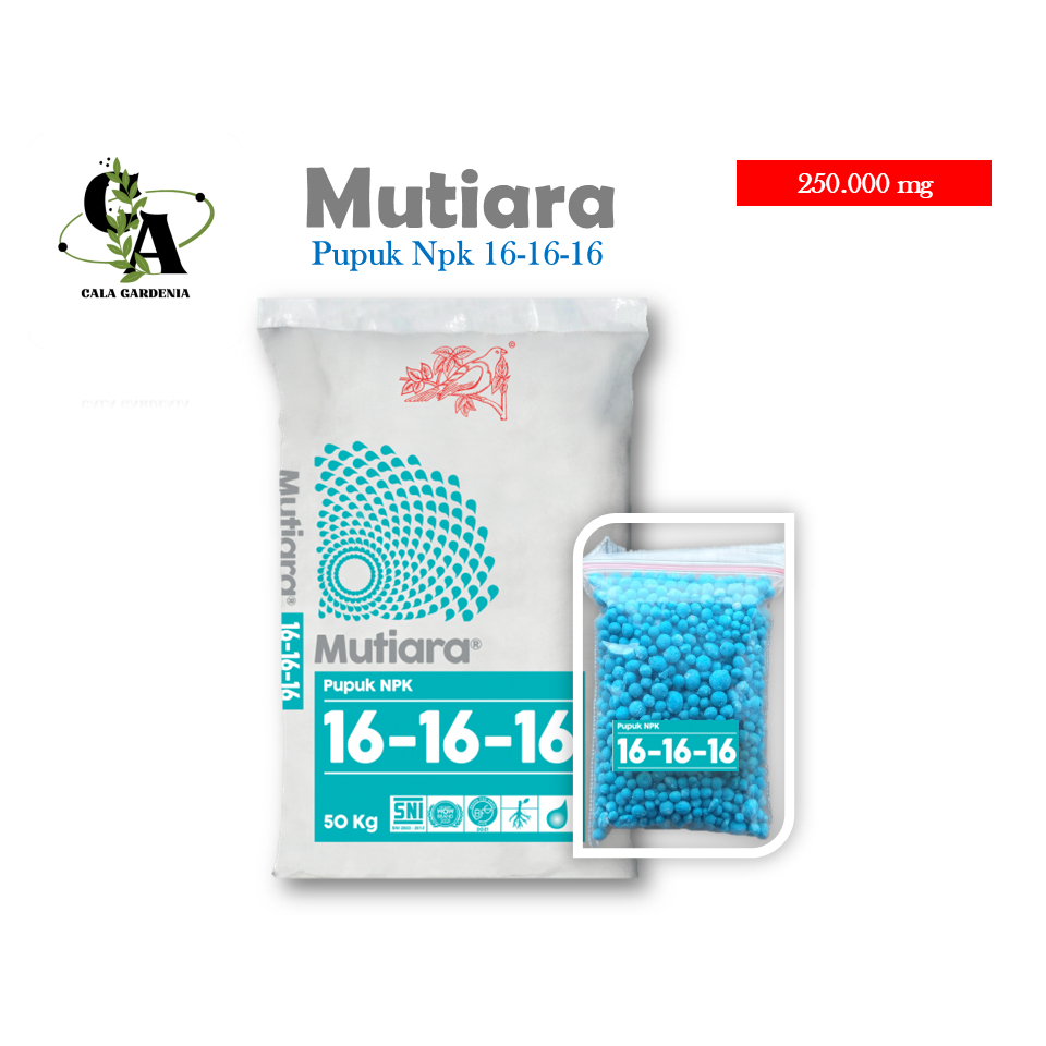 (Re-pack) Pupuk Npk 16-16-16 Mutiara NPK Biru Penyubur Tanaman NPK Mutiara