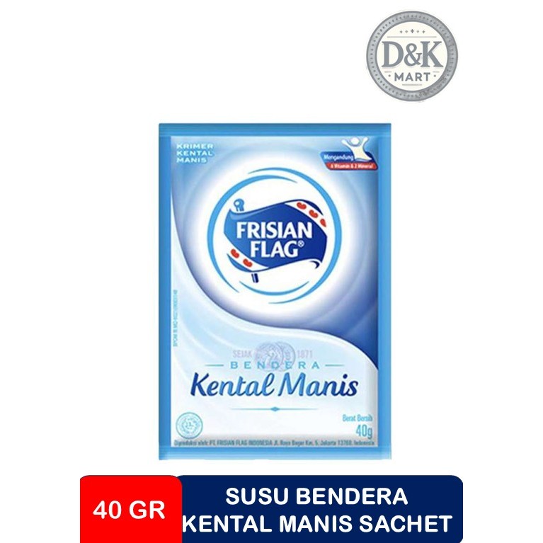 

FRISIAN FLAG SUSU BENDERA KENTAL MANIS SACHET ISI 6PCS 40g