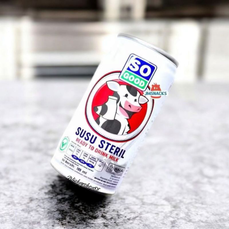 

SO GOOD SUSU SAPI STERIL 189 ML KEMASAN KALENG / SUSU SAPI MURNI