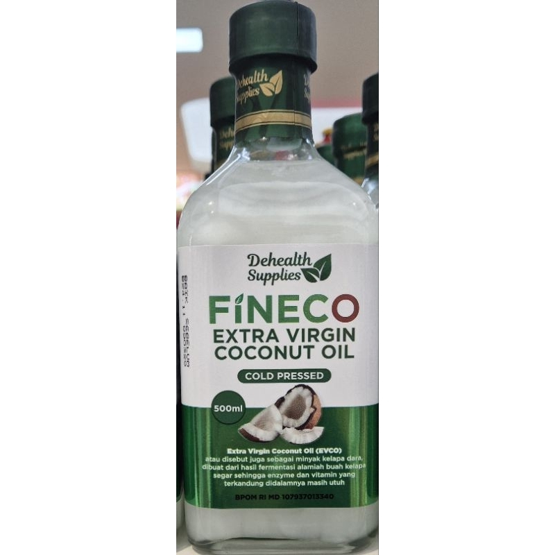 

Minyak Kelapa Murni Dengan Tekanan Dingin DEHEALTH SUPPLIES FINECO Extra Virgin Coconut Oil Cold Pressed 500ml - HK.