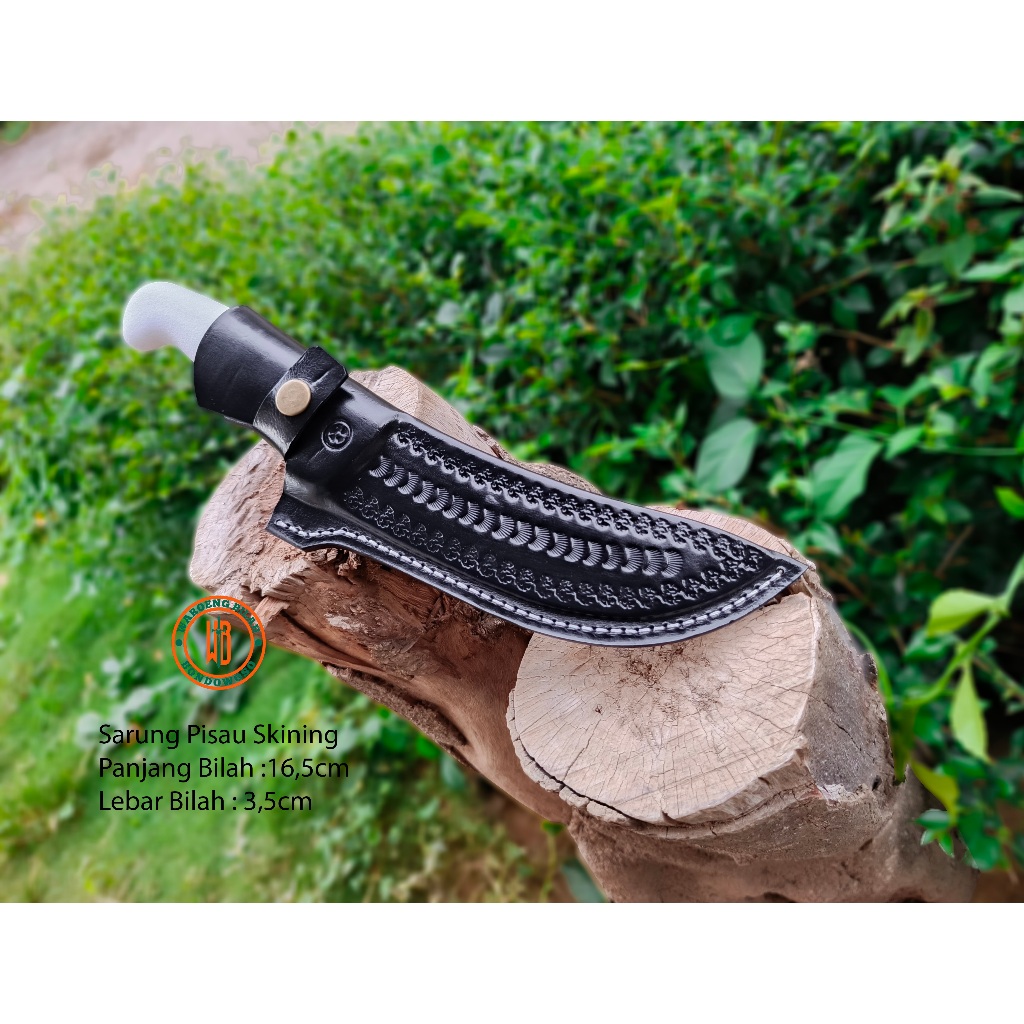 TERLARIS Sarung Pisau Skining Tramontina Kulit Sapi Hitam