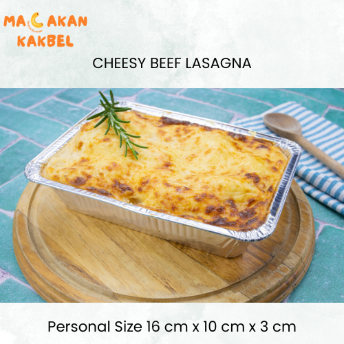 

Cheesy Beef Lasagna Personal Size 16 cm x 10 cm x 3 cm