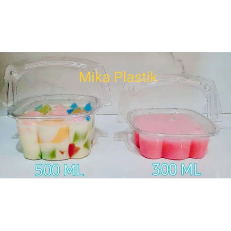 25pcs Mika Keranjang + Tutup 300ml & 500ml / Mika Agar