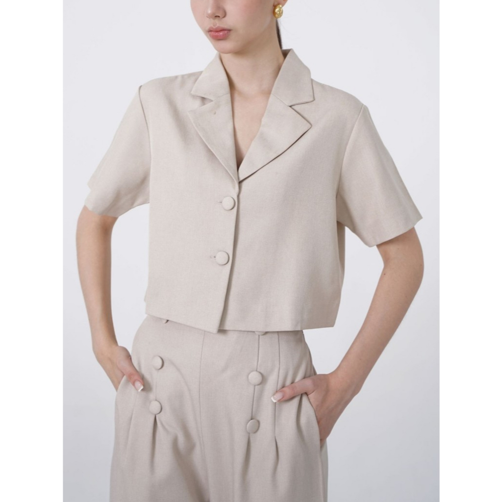 DAISEA LOFT - Margo Short sleeve Blazer || atasan Wanita || Blazer tops korean