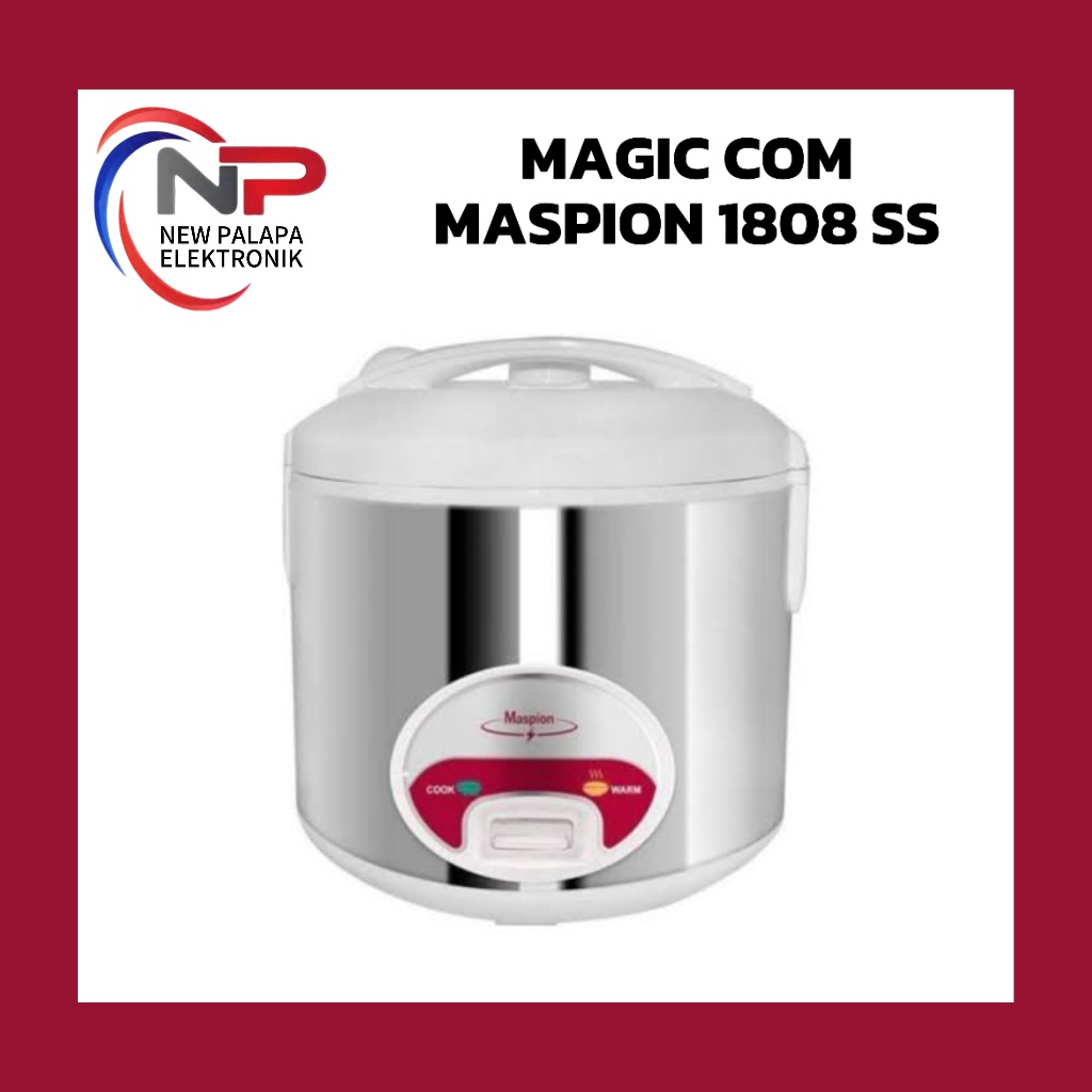 RICE COM MASPION MRJ-1808 SS STAINLESS / PENANANK NASI MASPION / RICE COOKER MASPION/ MAGIC COM MASP