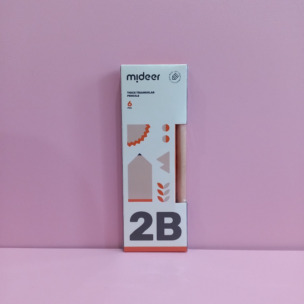 

KODE E35X Mideer Thick Triangular Pencil 2B 4B 6B Pensil Segitiga Alat Tulis Sekolah