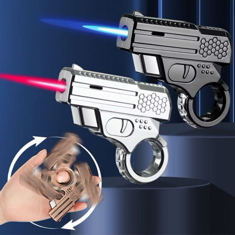 korek api gas miniatur model pistol api merah 4237