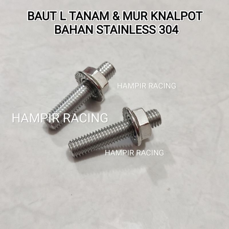 [COD] BAUT L TANAM KNALPOT STAINLESS BAUT TANAM L KNALPOT F1ZR RX KING RXS RXZ NINJA R RR SS SATRIA 