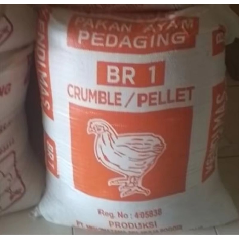 PAKAN AYAM PEDAGING POR PUR VOER BR1 1KG makanan anakan, induk ayam