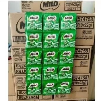 

Milo cokelat renceng Activ go 1 renceng 10 x 22 gr