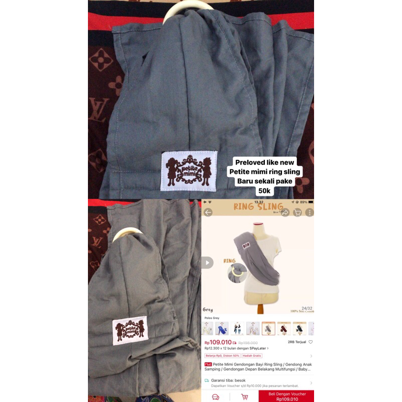 Preloved baby stuff petite mimi omiland xxmake piko bello sofa bayi diaper bag gendongan bantal meny