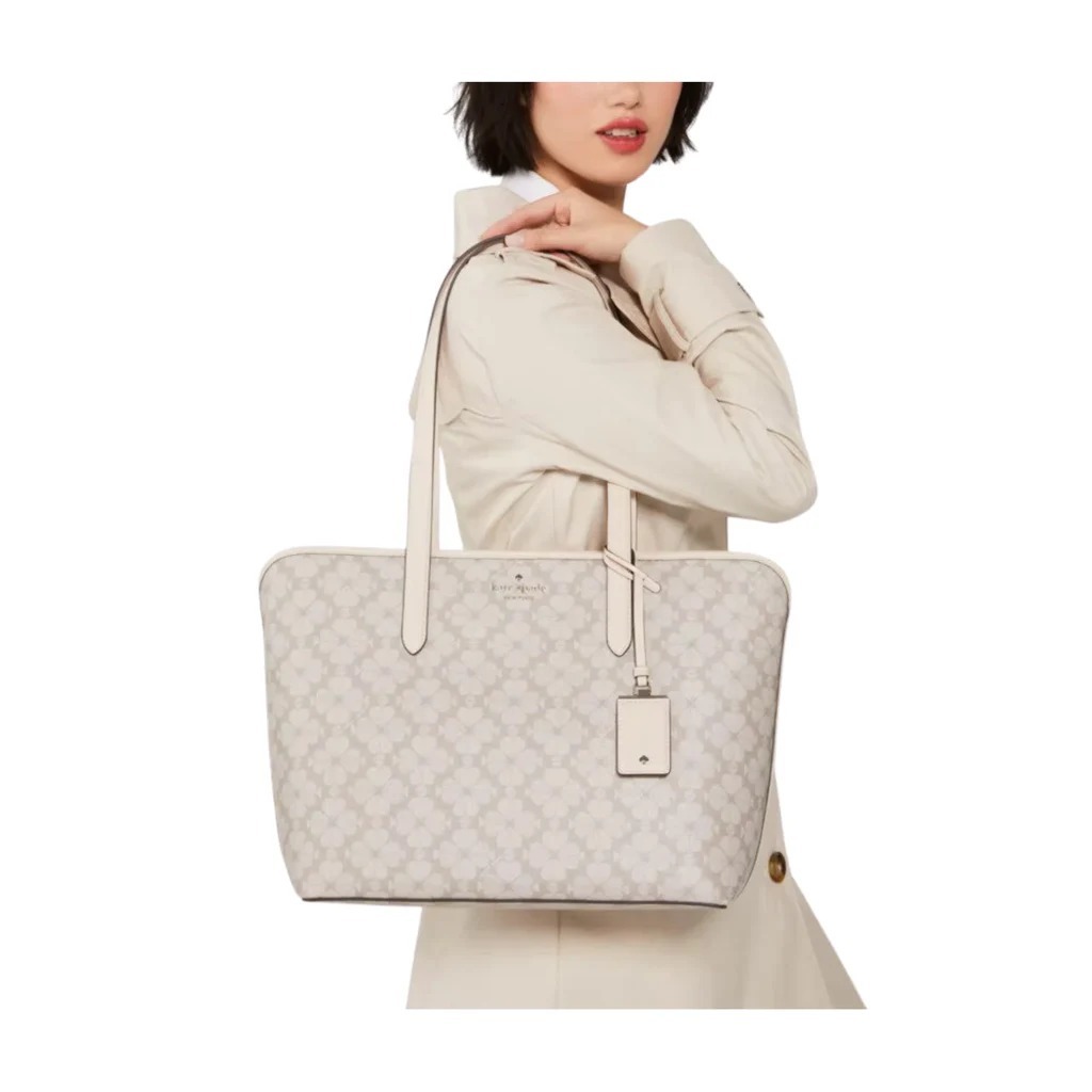 Kate spade flower tote beige