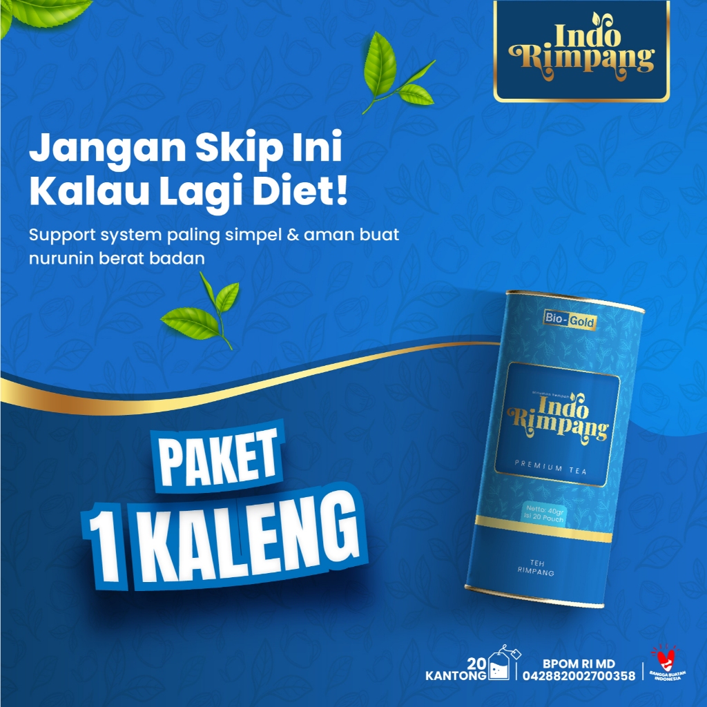 

Teh Rimpang Penurun Berat Badan Herbal Alami | Teh Indo Rimpang BioGold Premium Tea | Teh Diet