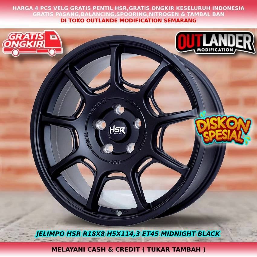 velg mobil r18/velg racing r18, velg mobil Juke Livina Murano Silvia Xtrail dll velg hsr jelimpo r18