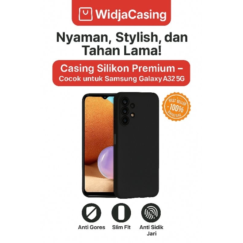 Casing silikon hitam polos premium Samsung A32 5G