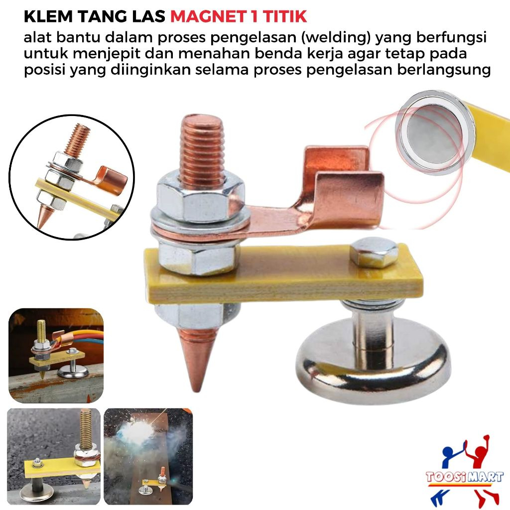 Klem Tang Las 1 Titik Modern Praktis /GROUND LAS Magnet 1 TITIK / Alat Penjempit