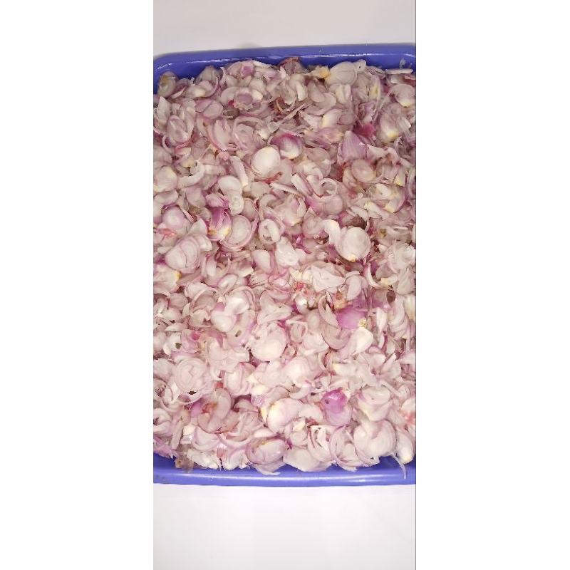 

Bawang merah Brebes Jumbo, iris, kualitas super, fress dan segar, bumbu masak, sayuran