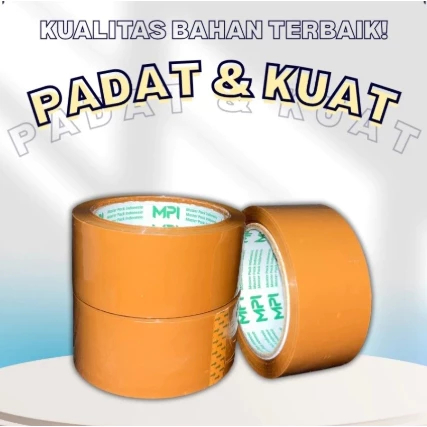 

6 pcs Lakban Coklat 45mm x 100 Yard full Coklat MPI