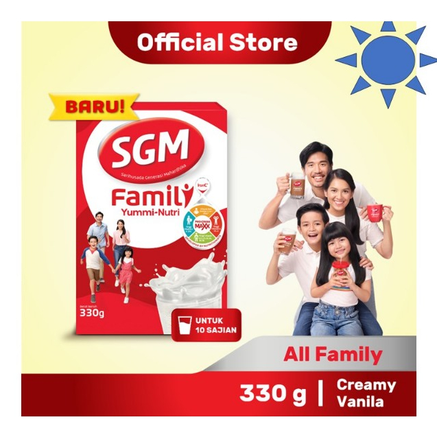 

SGM Family Yummi Nutri Creamy Vanila Susu Keluarga 330gr