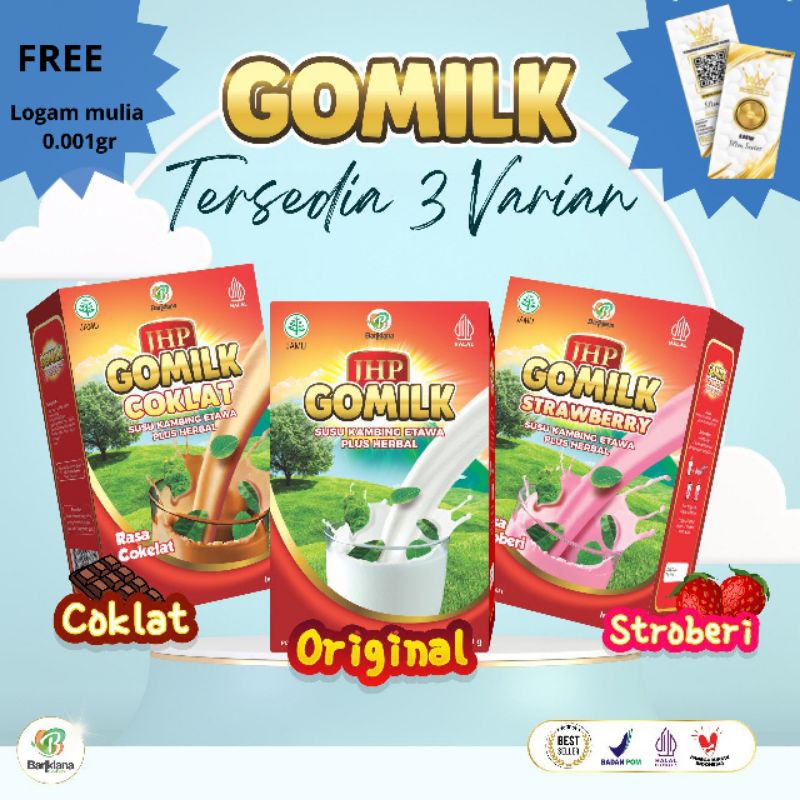 

GOMILK [BELI 1 GRATIS EMAS] susu kambing etawa plus herbal daun kelor untuk sendi dan tulang