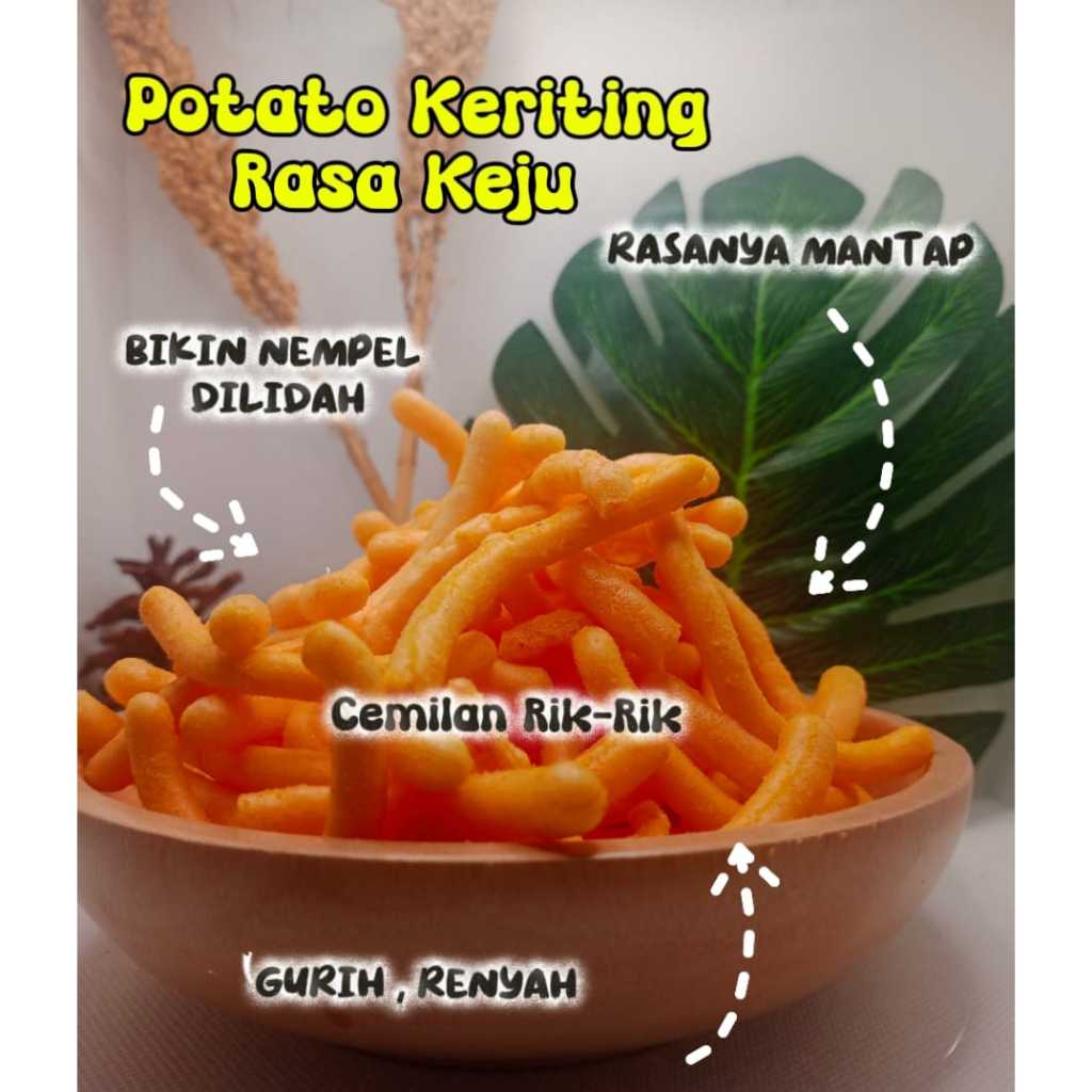 

Potato Kriting Keju 250gr – Keripik Kentang Spiral, Renyah & Gurih!