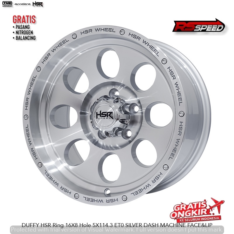 Velg Mobil Offroad R16 Rush Xtrail Luxio Taruna Escape Pelg Racing HSR DUFFY Pcd 5x114 lebar 8