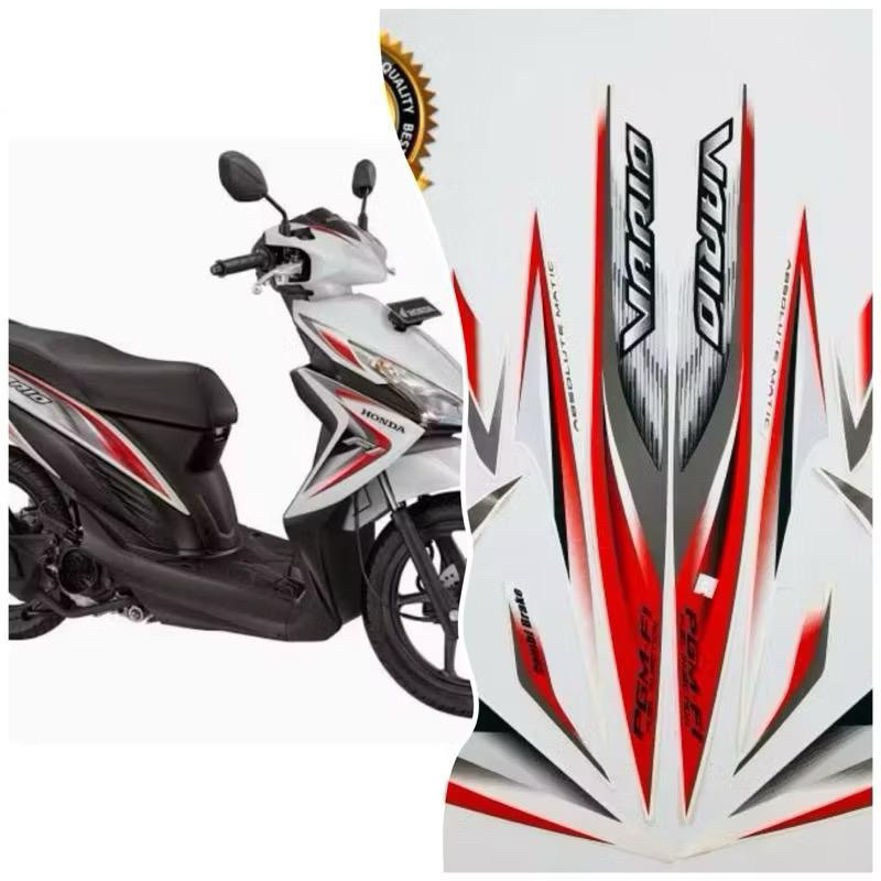 STRIPING STIKER VARIO CW 110 FI 2014 PUTIH MERAH