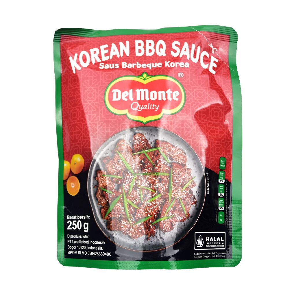 

Delmonte Korean BBQ Sauce Saus 250 Gr Pouch