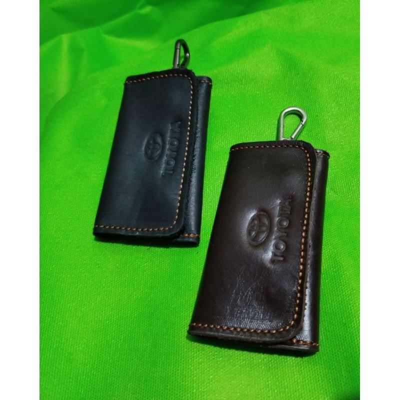 Dompet gantungan kunci kulit asli Toyota / Gantungan kunci mobil motor kulit asli