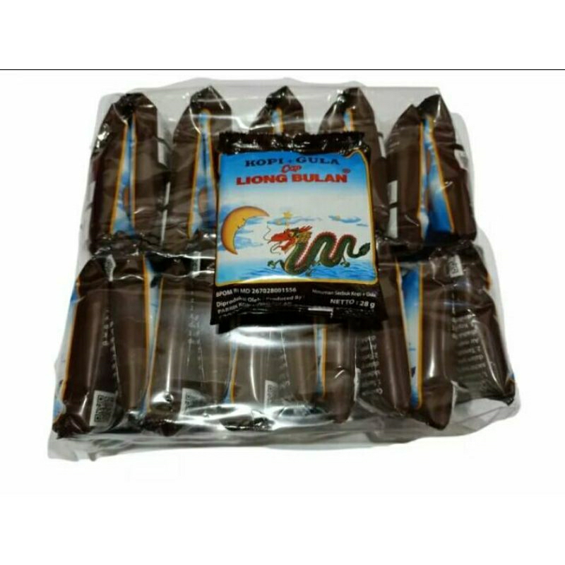 

Kopi + Gula Liong Bulan 1 Pack Isi 20 Sachet