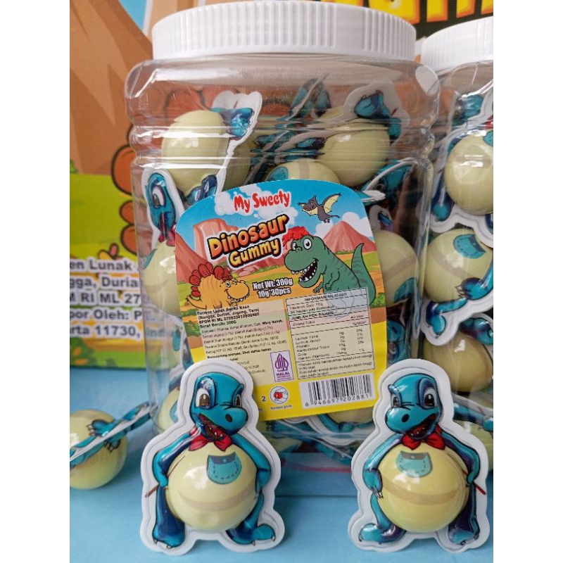

Permen Lunak bentuk Dinosaurus isi 30 pcs