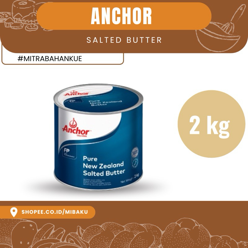 

Anchor Salted Butter 2kg – Mentega Asin Asli dari New Zealand | Butter Kaleng Premium