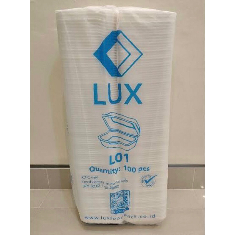 

Styrofoam Lux L01 tanpa sekat isi 1 slop 100 pcs Kotak makanan kotak nasi foam