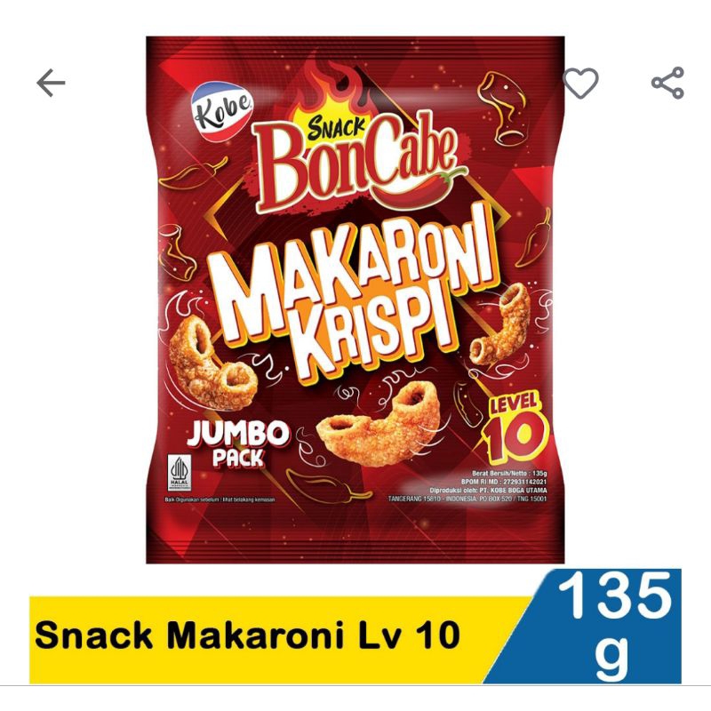 

Bon Cabe Snack Makaroni level 10 135G