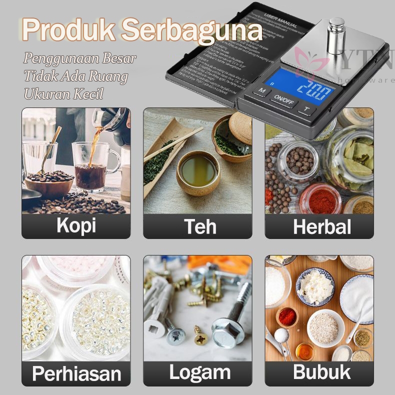 FREE ONGKIR TIMBANGAN EMAS POCKET DIGITAL/MINI DIGITAL BATERAI AKURASI LED KECIL TIMBANGAN EMAS