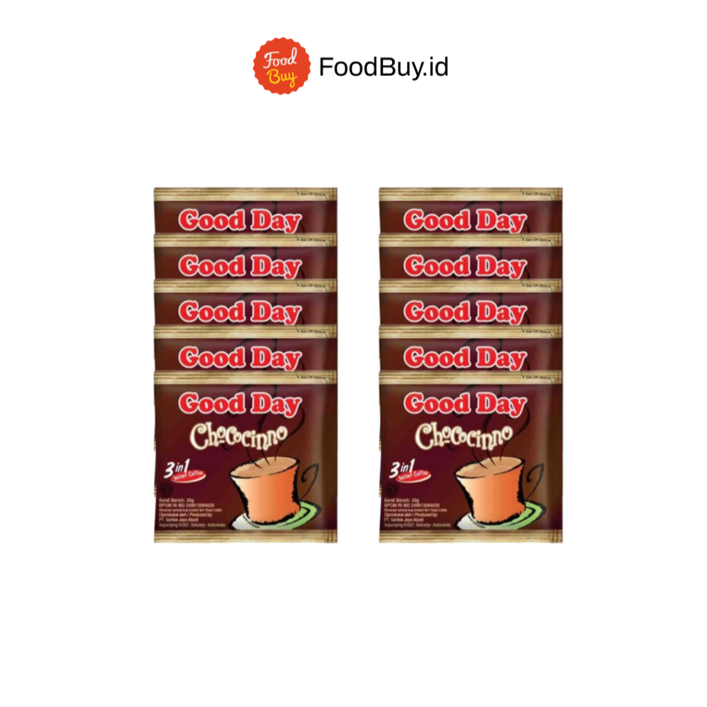

Paket 1 Rtg - Good Day Chococinno 200gr isi 10 Pcs