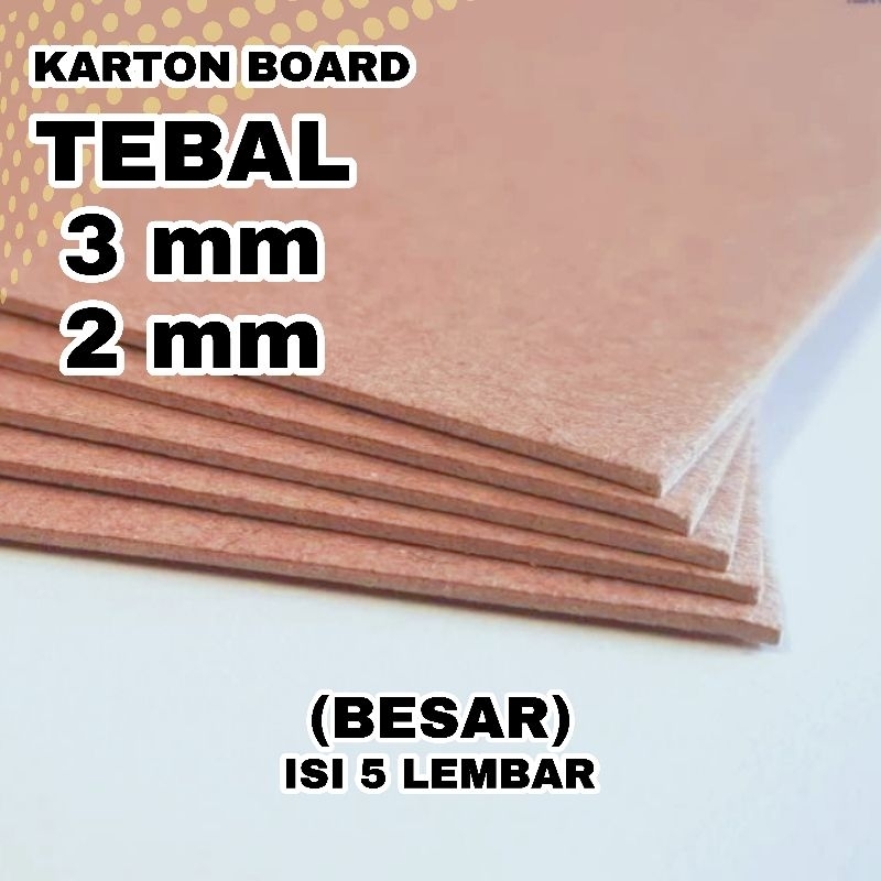 

Yellow Board Tebal 3 mm, 2mm Hardboard Karton Board Kaku Isi 5 Lembar