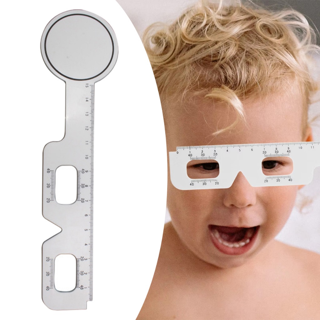 

2 In 1 Manual Penggaris PD Ruler PD Meter PVC Alat Ukur Pupil Mata Occluder untuk Pemeriksaan Visus Alat Tes Mata