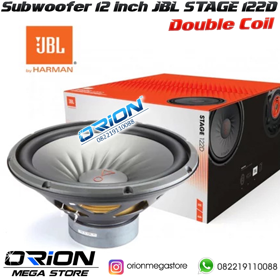 Subwoofer 12 inch JBL STAGE 122D Double Coil Magnet Subwofer Mobil 12inch 122 D