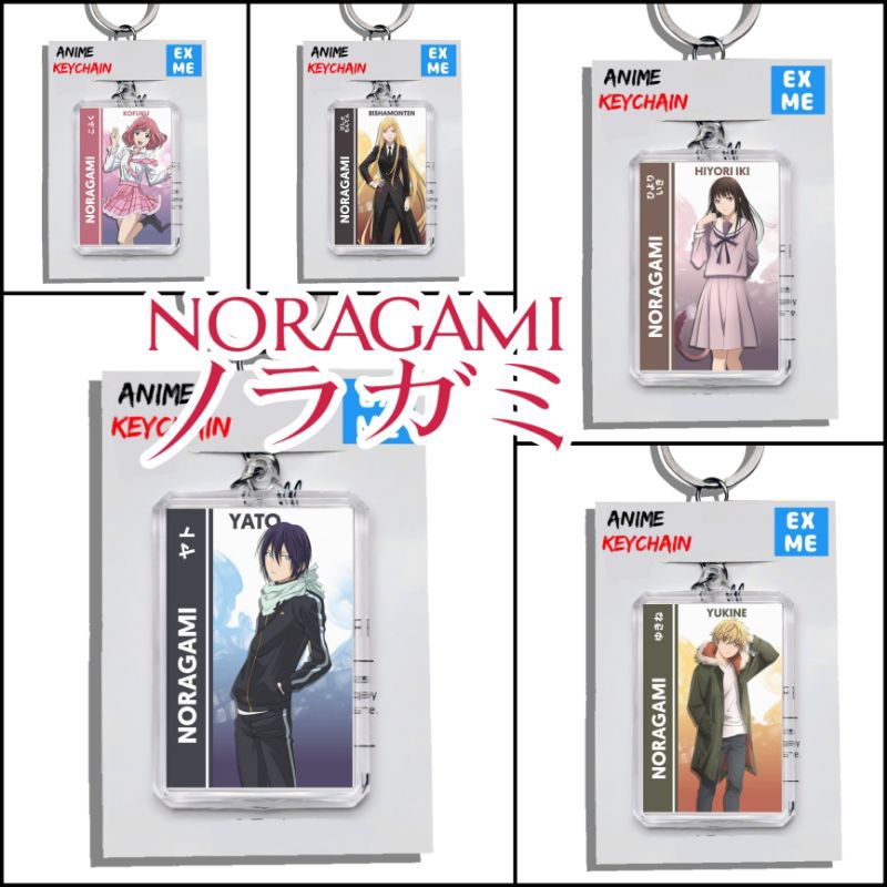 Gantungan Kunci Noragami - Keychain Noragami - Ganci Anime - Gantungan Kunci Yato - Hiyori Iki - Yuk