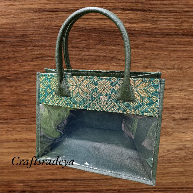 

Tas Mika Mix Kain songket Premium / Tas Hampers parcel Kain songket