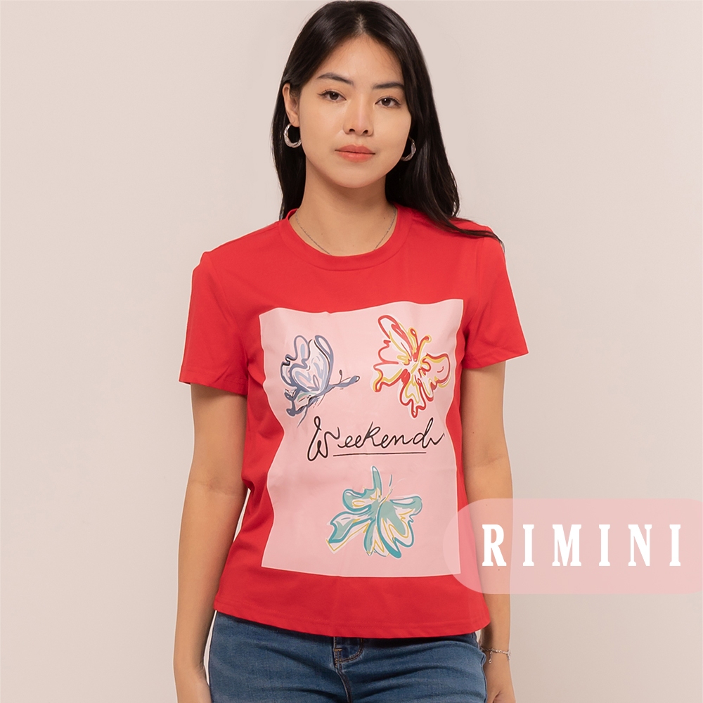 RIMINI - Kaos Wanita Lengan Pendek Print Tee Size XS-3XL - Owena Top CC31694