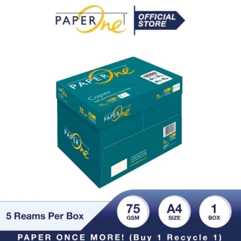 

KODE U85X Kertas Hvs A4 75 Gr Paperone 1 Dus