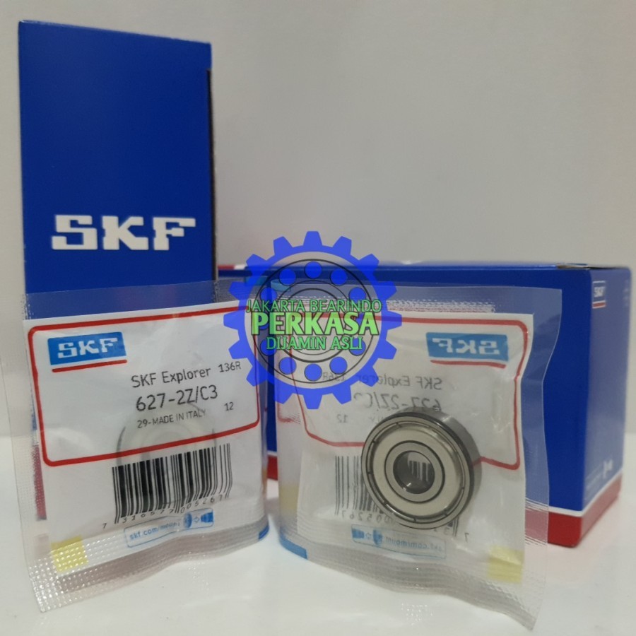 BEARING 627 2Z / 627ZZ / 627 ZZ C3 TUTUP BESI SKFasli 7X22X7