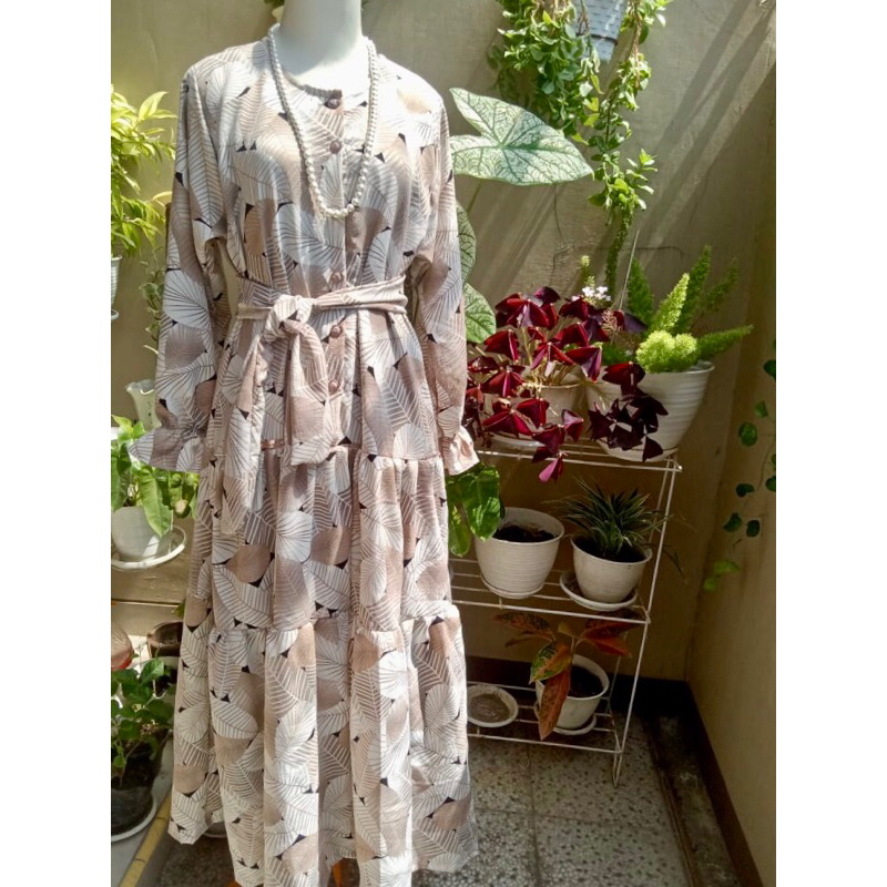 [MASOOMA] GAMIS CRINKLE MOTIF PREMIUM | GAMIS CRINKLE