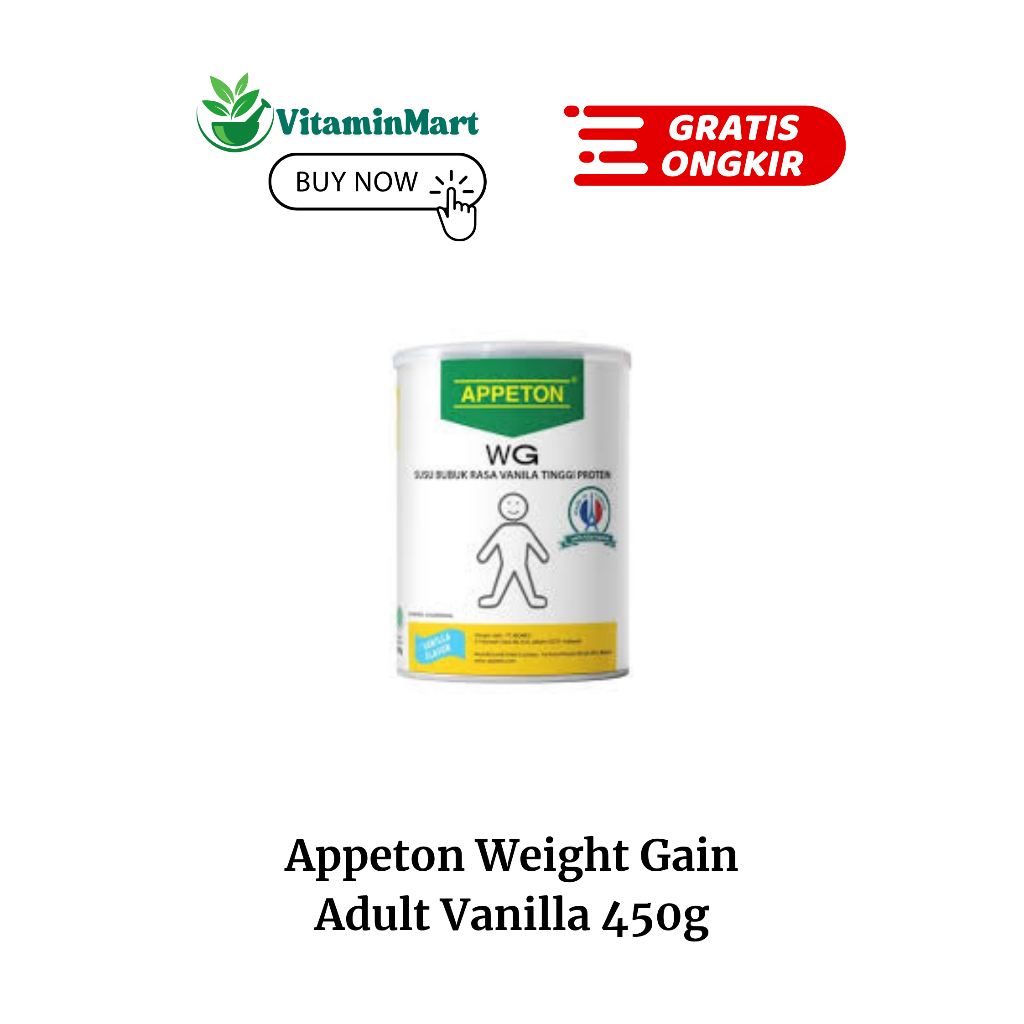 

Appeton Weight Gain Adult Vanilla 450g – Susu Penambah Berat Badan Dewasa Rasa Vanilla