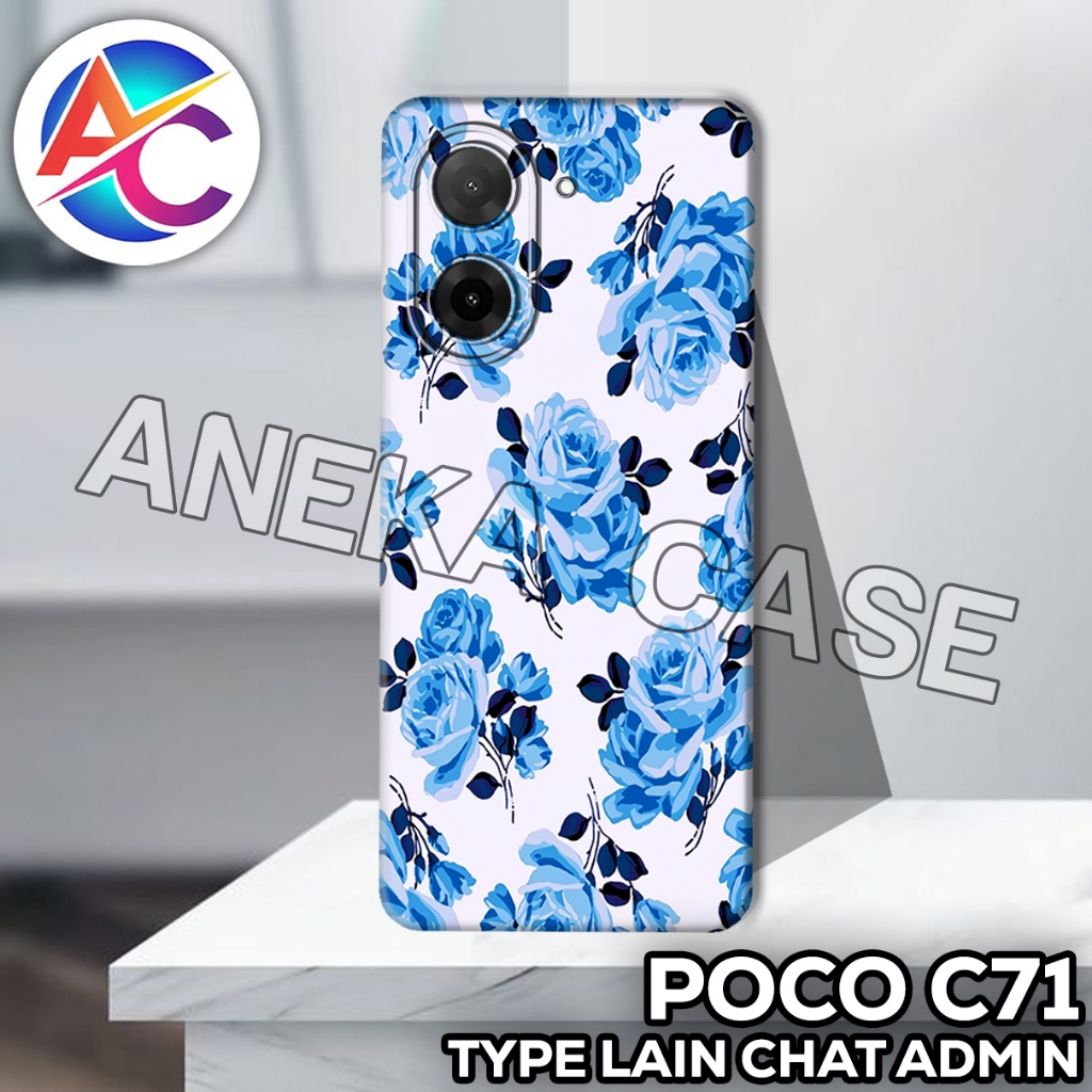 AC47/Case Poco C71/Motif BUNGA/softcase Poco C71/casing Poco C71/silikon Poco C71